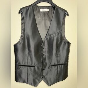 Pierre Cardin Men’s Formal Black Button Down Vest XL